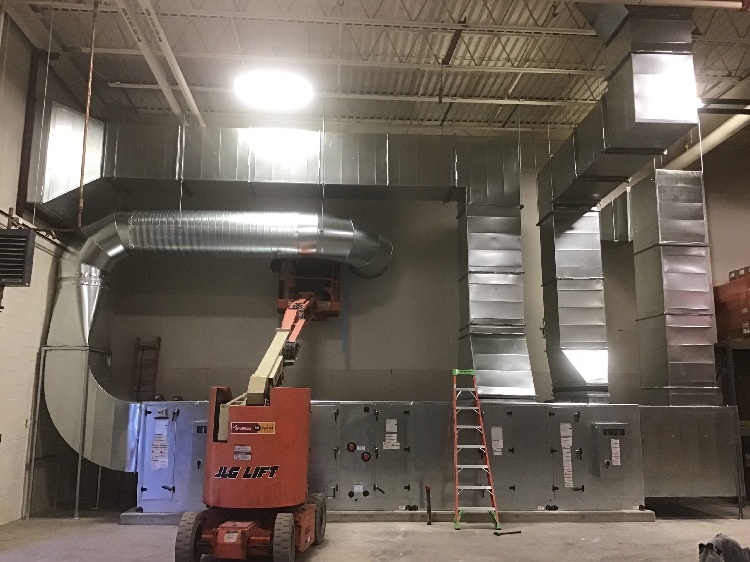 Duct work with lift