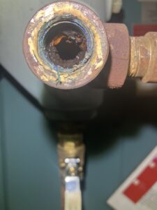 Corroded piping